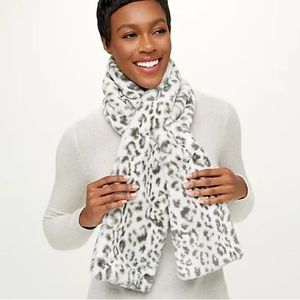 Sprigs Faux Fur Pull-Through Scarf with Zipper Pocket